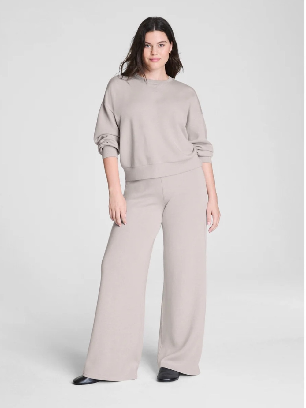 SPANX AirEssentials Wide Leg Pant French Grey NWT Size SP Comfort Quiet Luxury